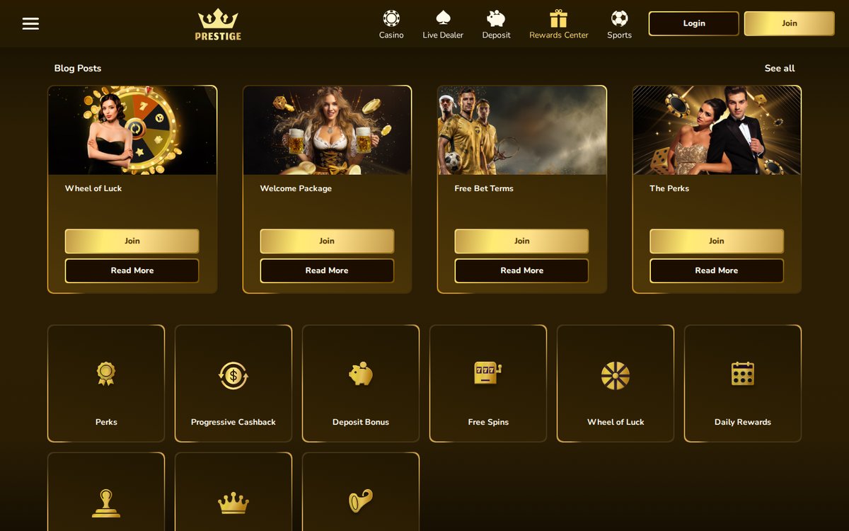 Casino Prestige centre de récompenses VIP